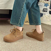 女鞋 2024冬款 宽胖脚肥大码 高帮休闲鞋 43码 真皮纯色百搭款