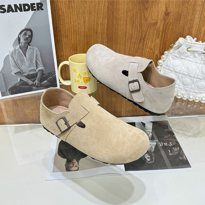 大丫丫脚宽脚胖真皮博肯鞋2024新款大码女鞋41-43平底软底鞋9025,女鞋,浅口单鞋,淘宝优惠券,粉丝福利购,淘宝优惠卷