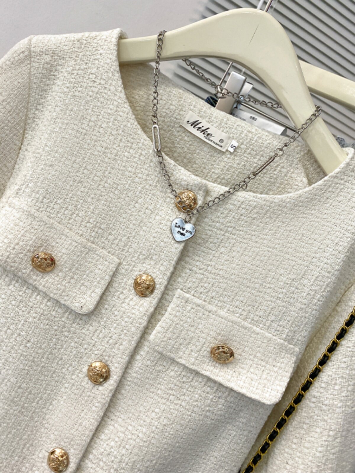 KK·STUDIO FEATURED CELEBRITY TEMPERAMENT SMALL FRAGRANCE SHORT COAT WOMENS AUTUMN HIGH-END JACKET TOP