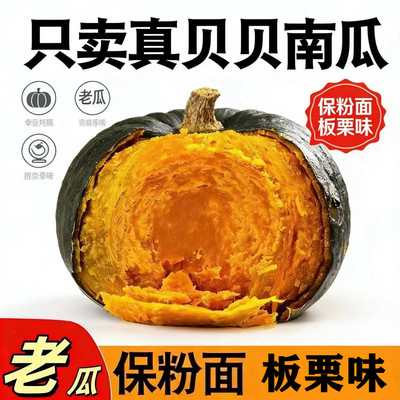 贝贝南瓜惠和一号老南瓜山东特产日本进口种子板栗味老南瓜现摘发