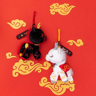 2026马年吉祥物毛绒玩具龙马精神挂件生肖马公仔玩偶年会活动礼物