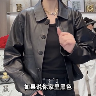 进口皮 皮衣外套女高级感小个子真皮羊皮短款 2026新款 爆款