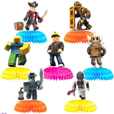 roblox虚拟世界生日派对装饰蜂窝摆件 罗布乐思沙盒蜂窝桌面摆台