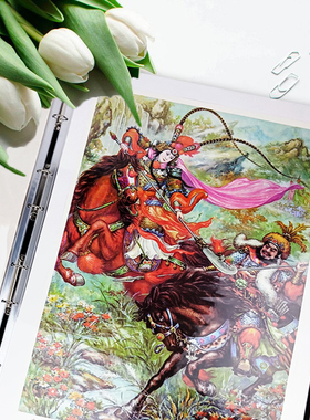 A1加大文件夹大容量多层画夹1500片拼图二开体育海报册透明插页袋