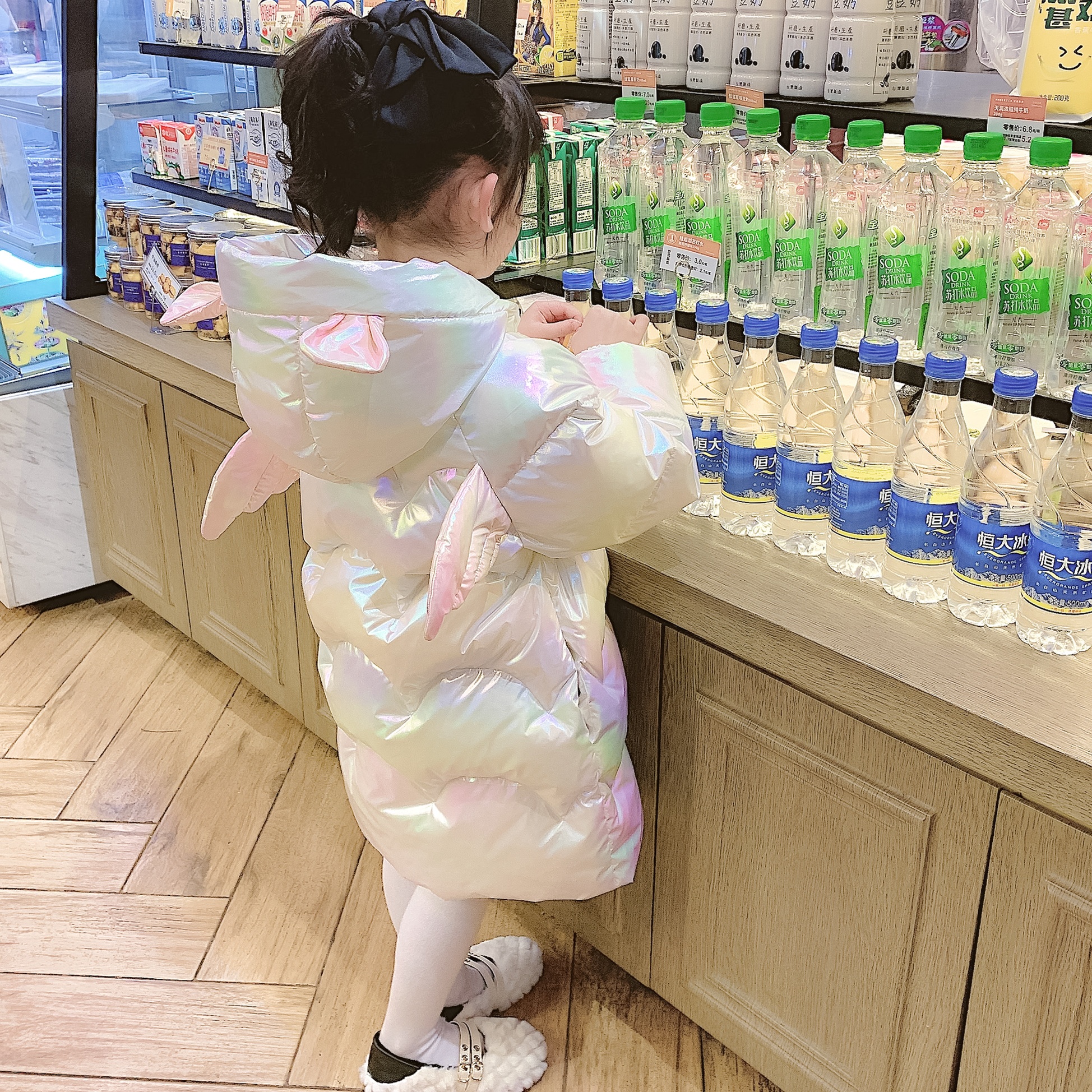 90白鸭绒加厚三防免洗过膝羽绒服