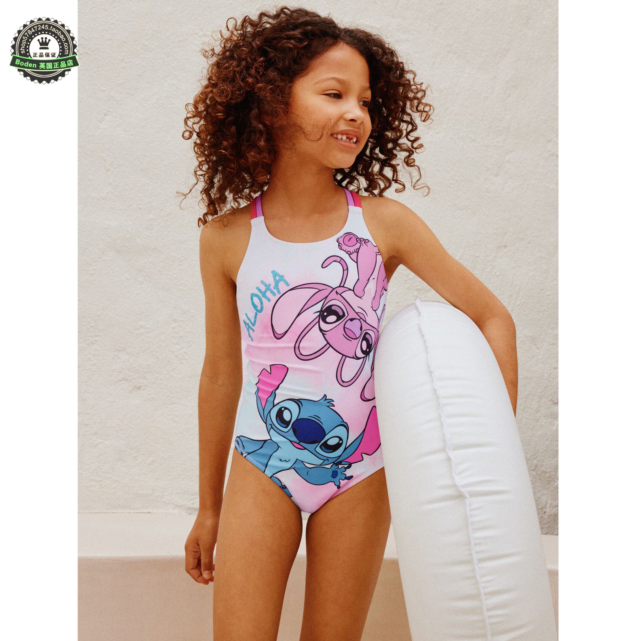 代购NEXT儿童连体泳衣 26春夏季女童史迪奇双肩带温泉泳装 3-16岁