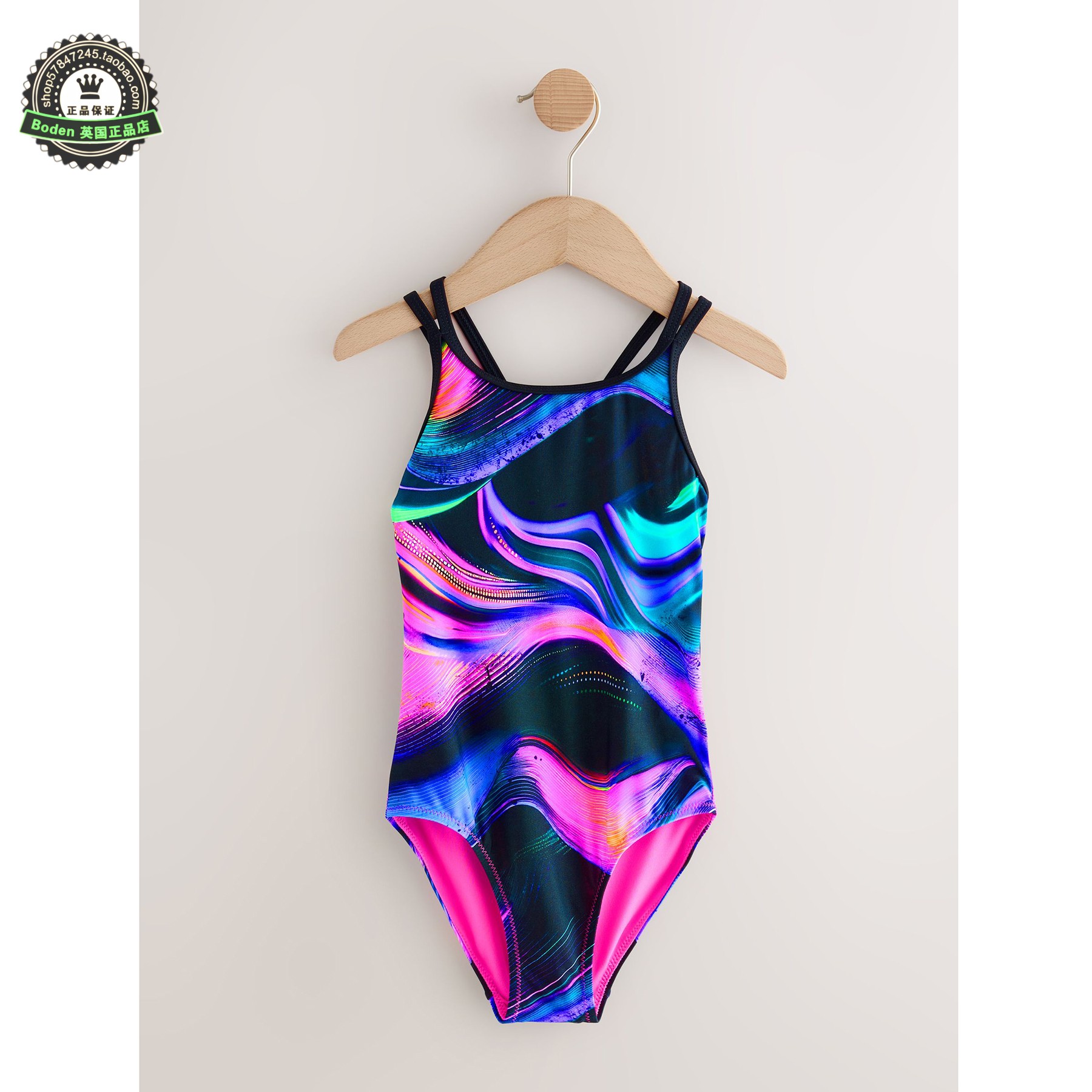 代购NEXT儿童连体泳衣 26春夏季大女童豹纹双肩带温泉泳装 3-16岁