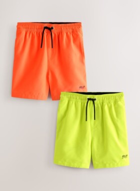 代购NEXT儿童泳裤 26春夏季男童橙/黄色冲浪沙滩裤 游泳短裤2件装