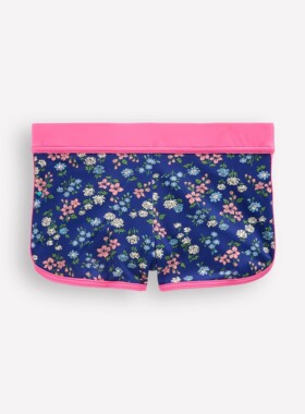 代购 MiniBoden儿童泳裤 26春夏蓝色碎花女童平角游泳短裤 2-14岁