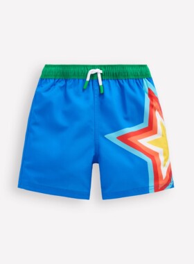 代购 MiniBoden儿童泳裤 26夏季男童蓝色星星游泳短裤 冲浪沙滩裤