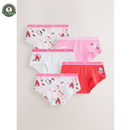 代购NEXT儿童内裤 26春Hello Kitty女童低腰三角内裤5件装 2-16岁