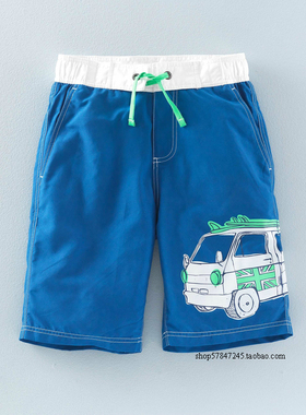 现货 正品MiniBoden儿童沙滩裤 中大童男孩蓝色冲浪泳裤 13-14岁