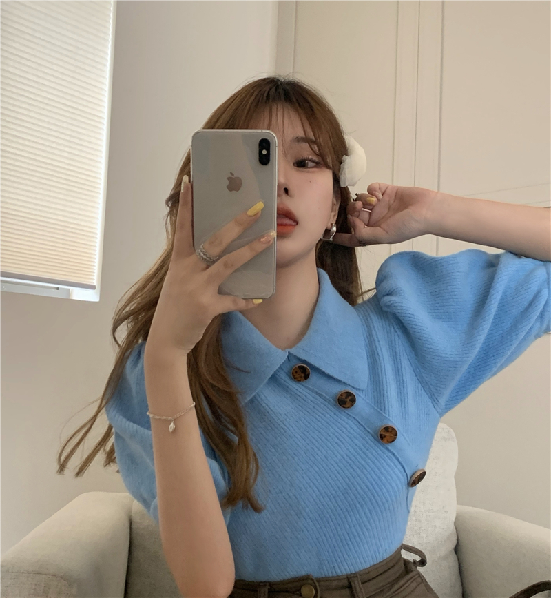 Women's Qiuxin baby collar bubble sleeve