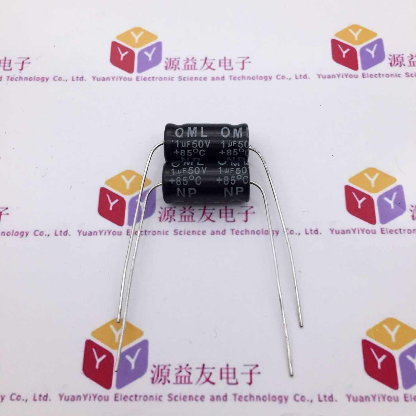原装OML无极轴向 卧式电解电容NP 50V1uF 8X16穿心电容 1uf50V