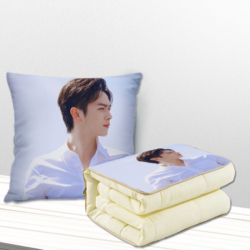 许凯来图定制抱枕被两用多功能空调被办公室抱枕毛毯宿舍被子