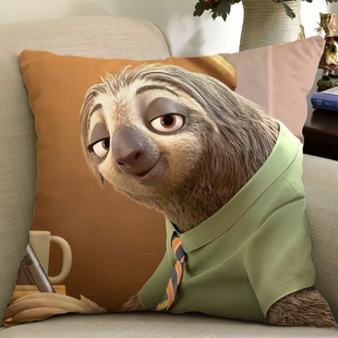 疯狂动物城同款闪电树懒抱枕狐狸朱迪兔子抱枕毛绒玩偶礼物定制