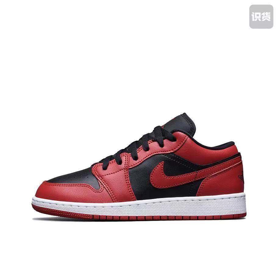 Air Jordan1 553558-606反转禁穿低帮篮球鞋男款黑红河南LL仓