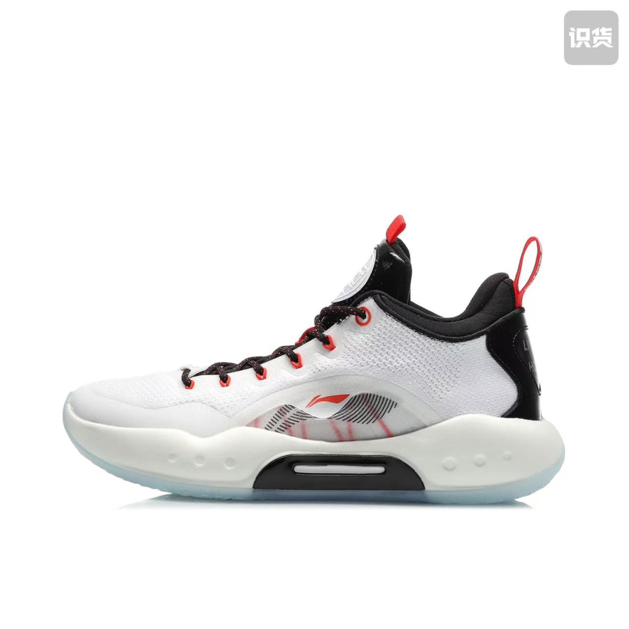 李宁驭帅14 ABAQ067-2舒适减震防滑耐磨中帮篮球鞋男白黑河南LL仓