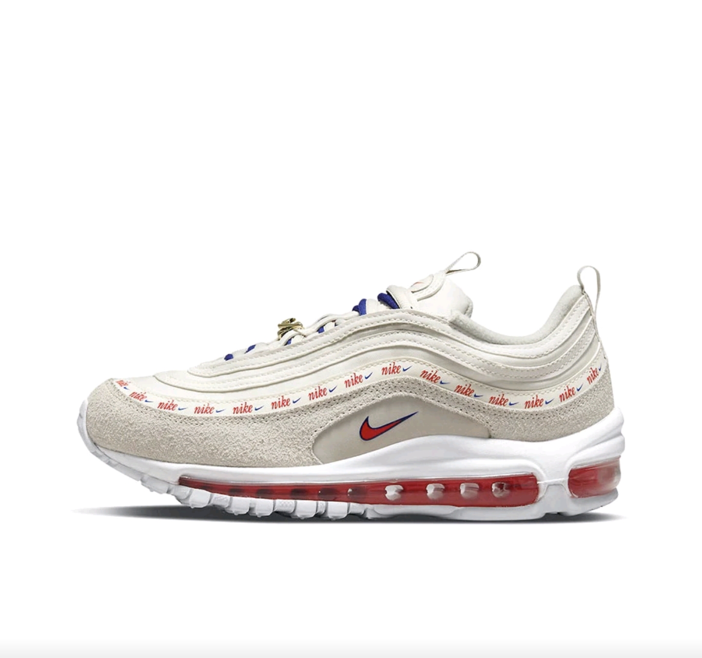 Nike Air Max97舒适低帮休闲跑步鞋女款米红蓝DC4013-001四川TS仓