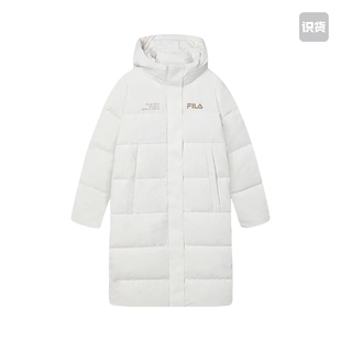 斐乐女款长款羽绒服连帽保暖防风F11W349910F-WT山东d仓