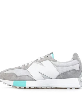 New Balance NB MS327RJ1织物 低帮跑步鞋男女同款灰蓝色河南LL仓