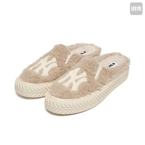 MLB 3AMUUD216-50SAS休闲 半拖 低帮 板鞋 男女同款 米色河南LL仓