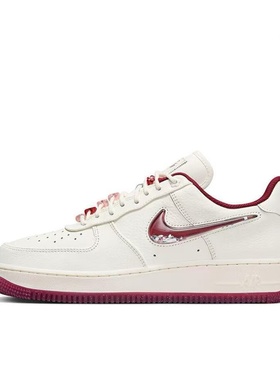 Nike AirForce1 FZ5068-161百搭气质潮流低帮板鞋女白红河南LL仓