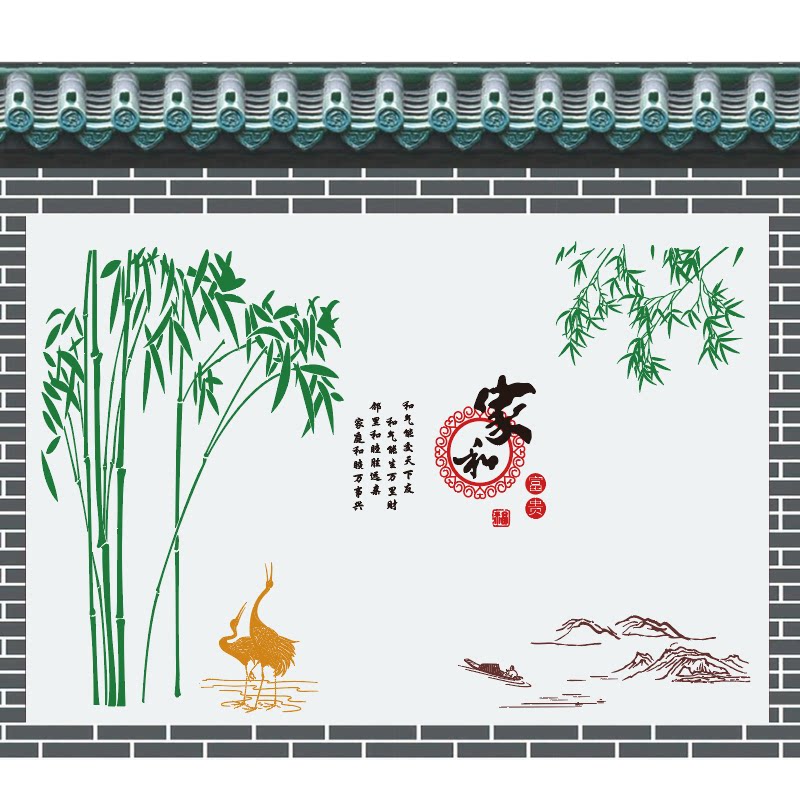 美艺佳彩绘墙喷漆模板新中式