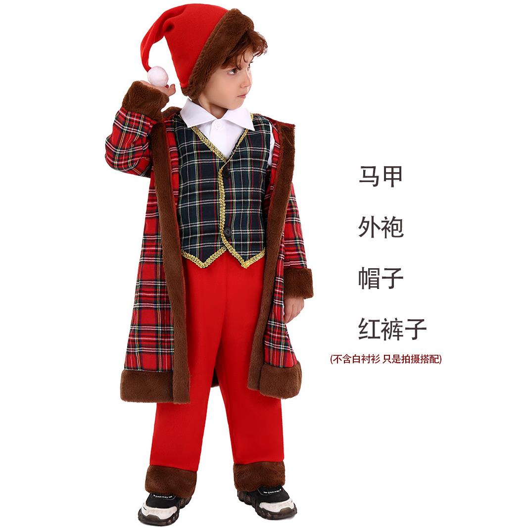 圣诞节服装 儿童演出服圣诞老人服圣诞装扮派对校园节日表演服