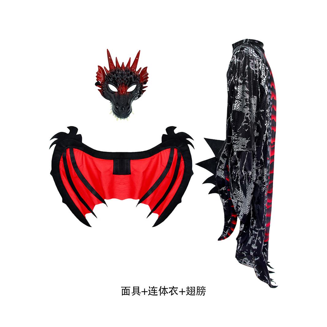 【新品】万圣节表演服恶魔恐龙角色扮演服儿童恐怖舞台cos演出服