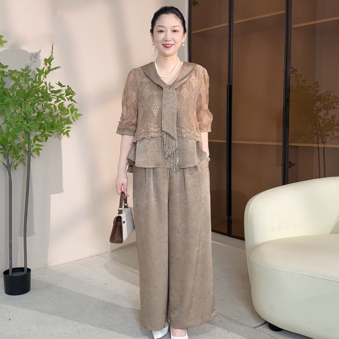 母亲节礼物妈妈夏装洋气套装2026