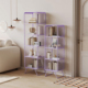 儿童书架客厅落地多层置物架床头架子家用紫色书柜卧室铁艺收纳架