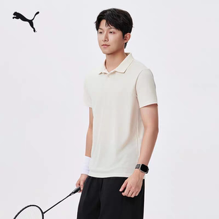 吸湿速干修身短袖Polo衫男女情侣PUMA彪马商务翻领运动上衣528700