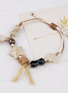 景德镇国潮古风陶瓷手链新中式时尚百搭手串高级感个性手饰