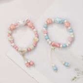 景德镇陶瓷手链跨境热销甜美可爱童趣海豚配饰编织手串现货