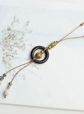 景德镇陶瓷项链不掉色女轻奢小众秋冬毛衣项链跨境饰品小红书首饰