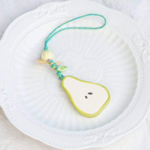 清新梨子开运吉祥编织手机小挂件饰品 如意生花包挂钥匙扣u盘防丢