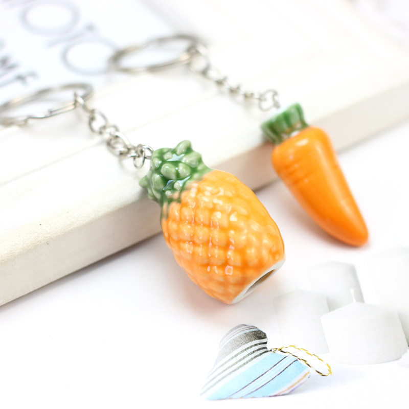 可爱创意钥匙扣链时尚菠萝胡萝卜礼物女款陶瓷汽车钥匙圈包包挂件在类目 服饰配件/皮带/帽子/围巾, 鞋包/皮带配件, 包配件, 钥匙扣中 - 来自Buy2taobao.com提供专业的淘宝代购服务