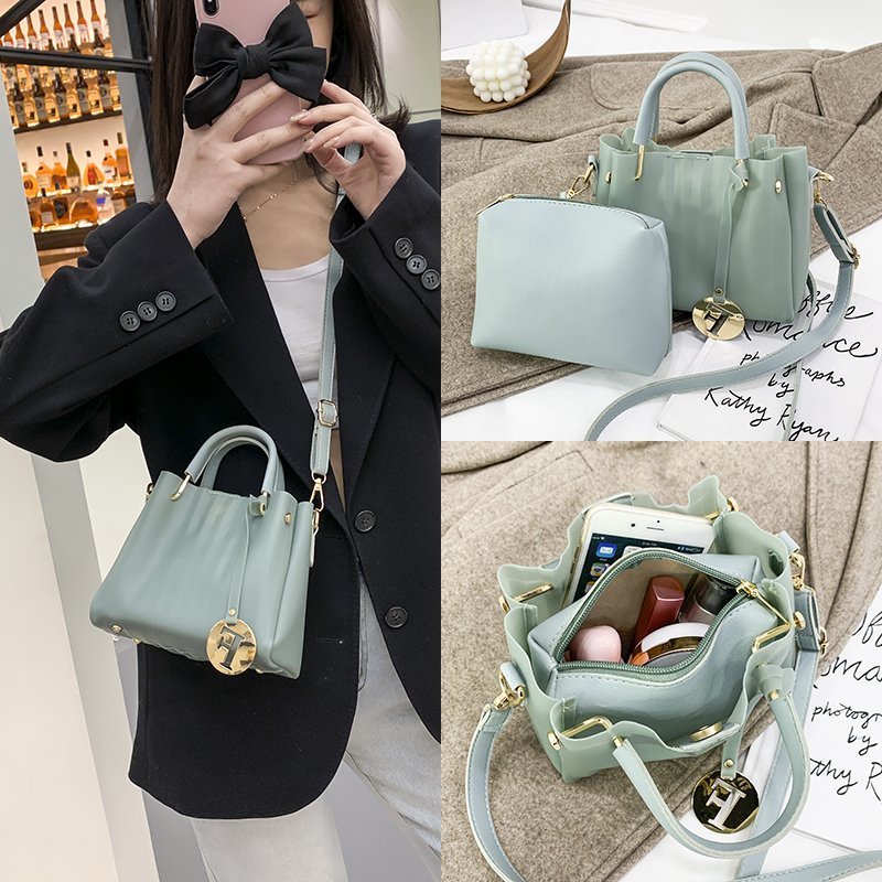 小包包女2021新款春夏韩版纯色软皮硬提单肩子母斜跨ins休闲百搭5