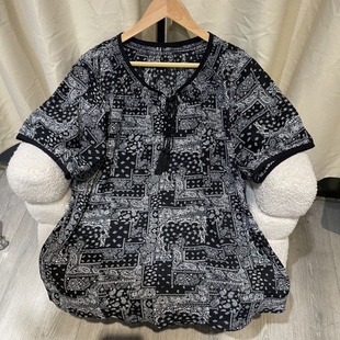 波西米亚风宽松上衣 冰感夏花 衣长72 现货仅上衣 PWD33123