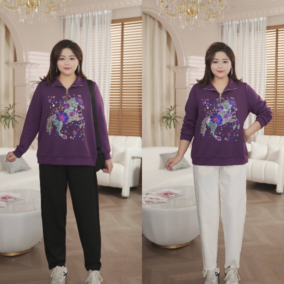 PWD33345【仅裤子】春季新款加薄绒大码女装裤子【裤长96】,女装/女士精品,大码裤装,淘宝优惠券,粉丝福利购,淘宝优惠卷