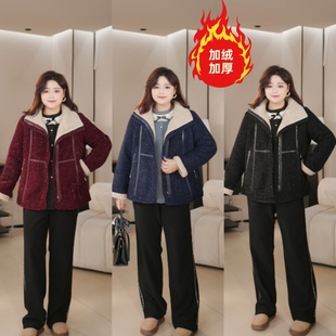 衣长69 PWD33363 女装 星空加绒加厚防寒保暖大码 现货仅外套