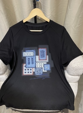 PWD33098【现货仅上衣】夏季简约宽松显瘦休闲大码短袖【衣长68】