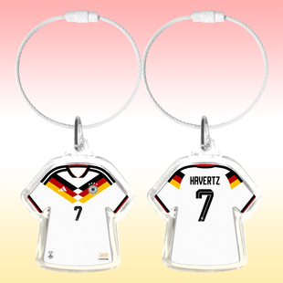 2026世界杯德国穆勒哈弗茨维尔茨球衣钥匙扣亚克力挂件足球周边