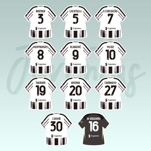 尤文图斯C罗皮耶罗伊尔迪兹球衣创意贴纸装饰手账贴画足球周边