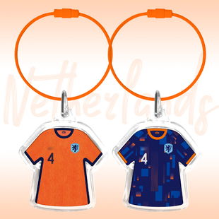 荷兰世界杯范戴克罗本范佩西球衣钥匙扣亚克力创意挂件足球周边