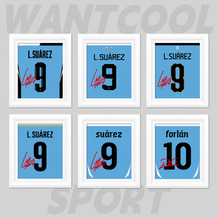 2026世界杯乌拉圭苏亚雷斯球衣印签冰箱贴磁贴装饰纪念品足球周边