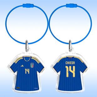 2026世界杯意大利基耶萨皮耶罗球衣钥匙扣亚克力创意挂件足球周边