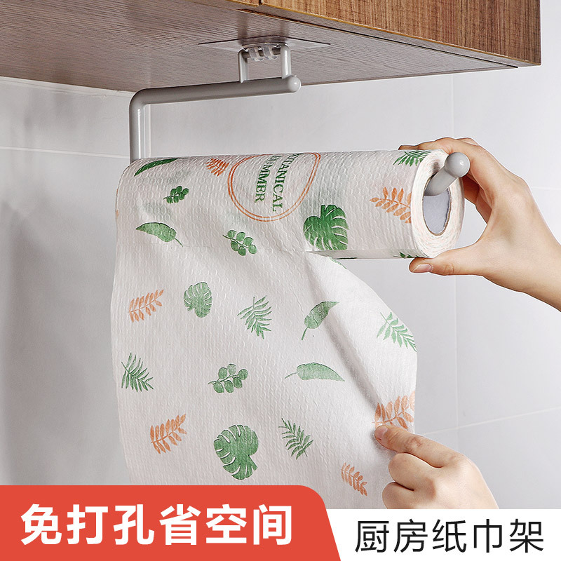 dishcloth storage rack kitchen paper towel hanger 收纳架卷纸