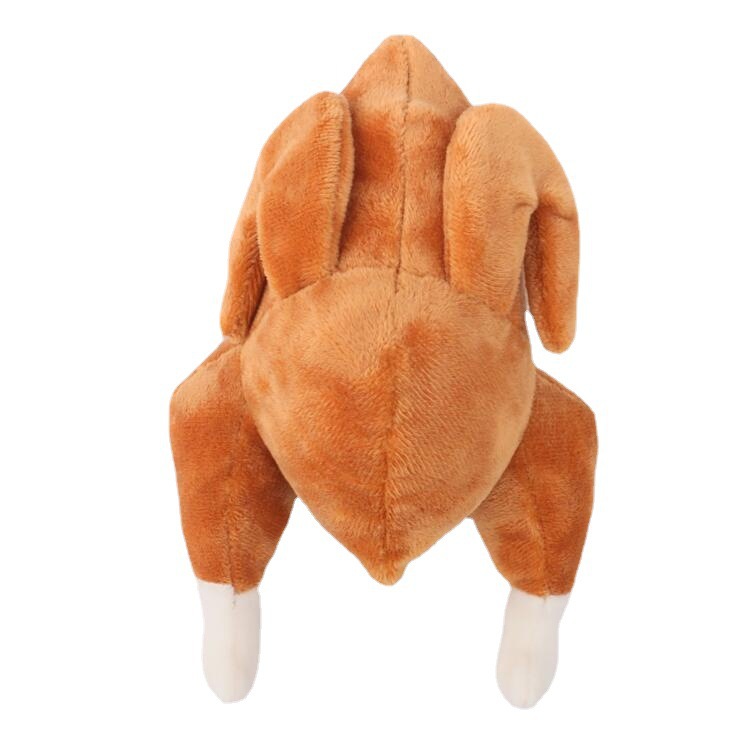 Plush Stuffed Squeaky Roast Chicken Pet Toy Dog